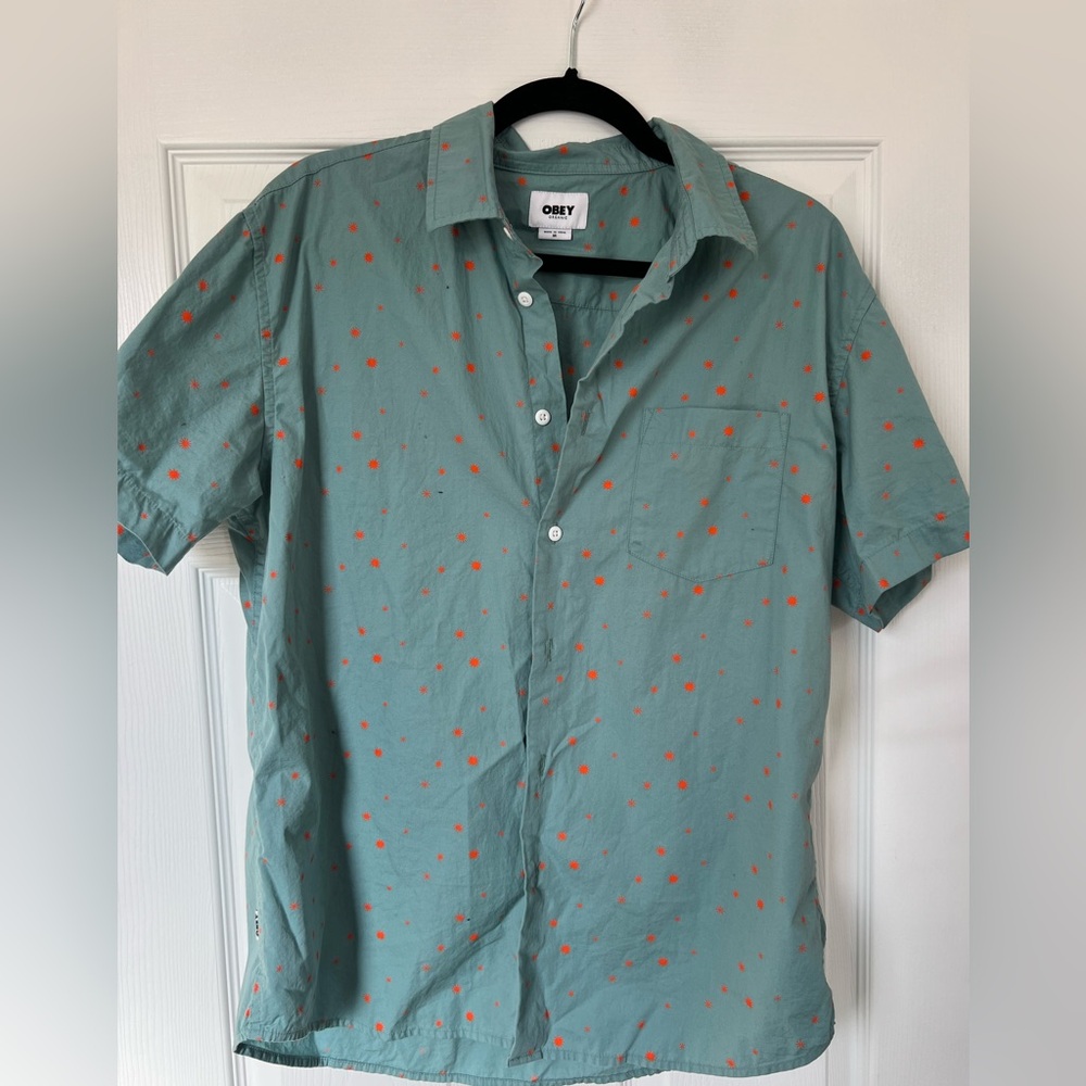 Obey Men’s short sleeve button down
